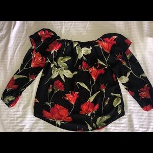 Off the shoulder floral top
